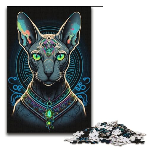 Puzzle für Erwachsene, 1000 wunderschöne Dschungelkatzen-Puzzles für Kinder, Papppuzzle, Heimdekoration, Größe 38 x 26 cm von KJYMNC