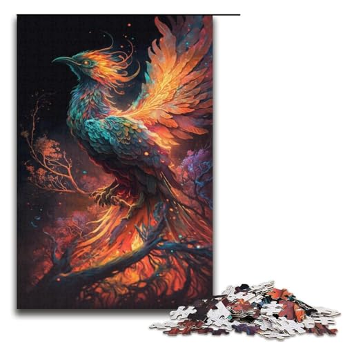 Puzzle für Erwachsene 1000 Teile Phoenix Lernpuzzle Einzigartiges Geburtstagspuzzle Größe 38x26 cm von KJYMNC