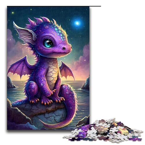 Puzzle für Erwachsene mit 1000 Teilen, Lila Babydrachen-Familie, Muster zum Zusammenbauen, eignet ganze Familie, Größe 50 x 75 cm Puzzle für Erwachsene mit 1000 Teilen, Lila Babydrachen-Familie, Muster zum Zusammenbauen, eignet ganze Familie, Größe 50 x 75 cm von KJYMNC