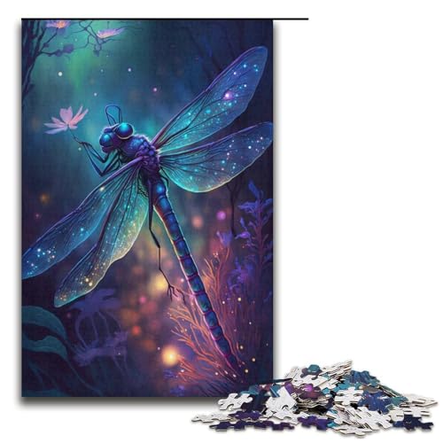 Puzzle für Erwachsene mit 1000 Teilen, Traumlibelle, Puzzle für Erwachsene, Papppuzzle, tolle Geschenke zu Weihnachten, Größe 38 x 26 cm von KJYMNC