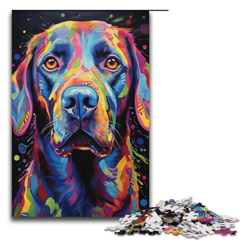 Puzzle für Erwachsene mit 1000 Teilen, buntes Leoparden-Puzzle für Erwachsene, Papppuzzle, tolle Geschenke zu Weihnachten, Größe 38 x 26 cm von KJYMNC