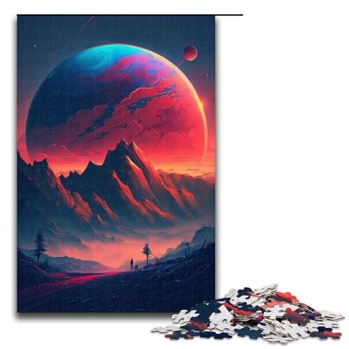 Puzzle für Erwachsene mit 1000 Teilen, farbenfrohes Planeten-Berge-Puzzle für Erwachsene, Holzpuzzle, tolle Geschenke zu Weihnachten, Größe 50 x 75 cm Puzzle für Erwachsene mit 1000 Teilen, farbenfrohes Planeten-Berge-Puzzle für Erwachsene, Holzpuzzle, tolle Geschenke zu Weihnachten, Größe 50 x 75 cm von KJYMNC