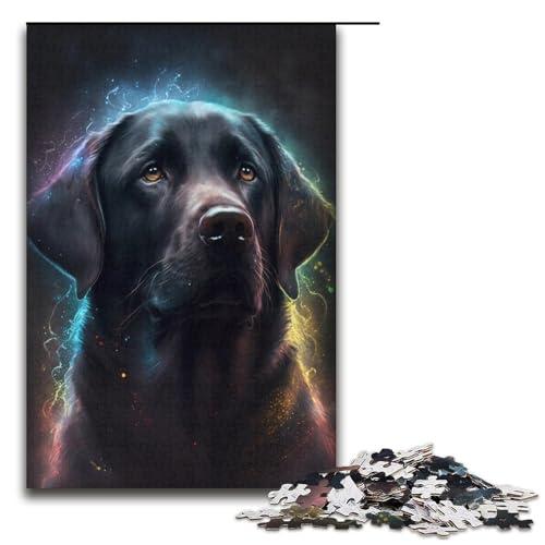 Puzzle für Erwachsene mit 1000 Teilen, schwarzer Labrador Retriever, Puzzle für Erwachsene, Papppuzzle, tolles Geschenk zu Weihnachten, Größe 38 x 26 cm Puzzle für Erwachsene mit 1000 Teilen, schwarzer Labrador Retriever, Puzzle für Erwachsene, Papppuzzle, tolles Geschenk zu Weihnachten, Größe 38 x 26 cm von KJYMNC