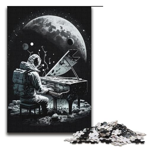 Puzzle für Erwachsene und Kinder, 1000 Teile, Astronauten-Puzzle für Erwachsene, Papppuzzle, dekomprimierendes intellektuelles Lernspielzeug, Größe 38 x 26 cm von KJYMNC