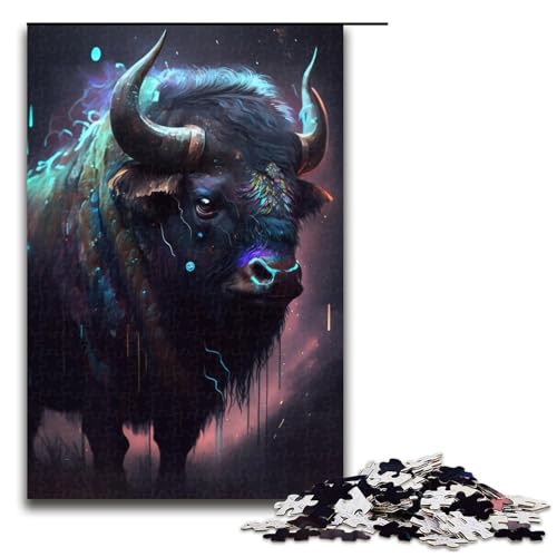 Puzzle für Erwachsene und Kinder, 1000 Teile, Büffelmalerei, Puzzle für Erwachsene, Holzpuzzle, dekomprimierendes intellektuelles Lernspielzeug, Größe 50 x 75 cm Puzzle für Erwachsene und Kinder, 1000 Teile, Büffelmalerei, Puzzle für Erwachsene, Holzpuzzle, dekomprimierendes intellektuelles Lernspielzeug, Größe 50 x 75 cm von KJYMNC