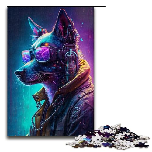 Puzzle für Erwachsene und Kinder, 1000 Teile, Farbiger mechanischer Hund, Puzzle für Erwachsene, Holzpuzzle, dekomprimierendes intellektuelles Lernspielzeug, Größe 50 x 75 cm Puzzle für Erwachsene und Kinder, 1000 Teile, Farbiger mechanischer Hund, Puzzle für Erwachsene, Holzpuzzle, dekomprimierendes intellektuelles Lernspielzeug, Größe 50 x 75 cm von KJYMNC