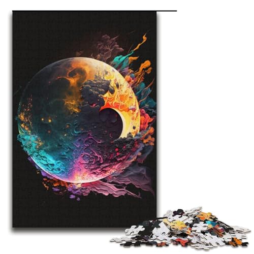 Puzzle für Erwachsene und Kinder, 1000 Teile, Galaxie-Planeten-Puzzle für Erwachsene, Papppuzzle, dekomprimierendes, intellektuelles Lernspielzeug, Größe 38 x 26 cm Puzzle für Erwachsene und Kinder, 1000 Teile, Galaxie-Planeten-Puzzle für Erwachsene, Papppuzzle, dekomprimierendes, intellektuelles Lernspielzeug, Größe 38 x 26 cm von KJYMNC