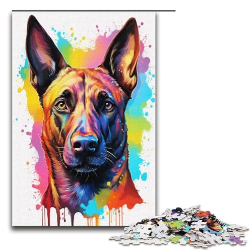 Puzzle für Erwachsene und Kinder, 1000 Teile, Hunde-Puzzle für Erwachsene, Papppuzzle, dekomprimierendes intellektuelles Lernspielzeug, Größe 38 x 26 cm von KJYMNC