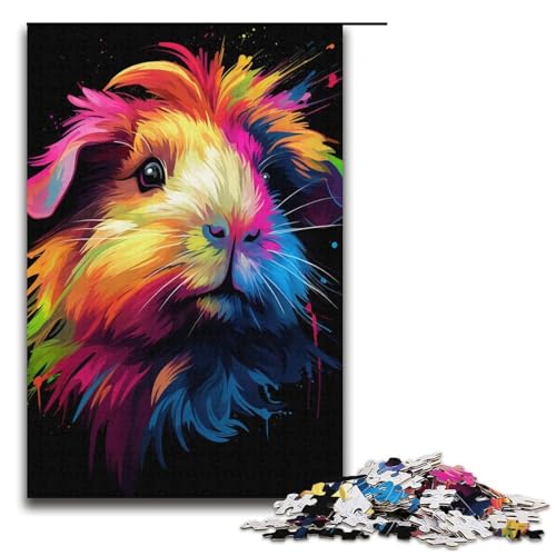Puzzle für Erwachsene und Kinder, 1000 Teile, Hunde-Puzzle für Erwachsene, Papppuzzle, dekomprimierendes intellektuelles Lernspielzeug, Größe 38 x 26 cm von KJYMNC