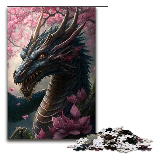 Puzzle für Erwachsene und Kinder, 1000 Teile, Kirschblütenbaum, Drache, Puzzle für Erwachsene, Holzpuzzle, dekomprimierendes intellektuelles Lernspielzeug, Größe 50 x 75 cm Puzzle für Erwachsene und Kinder, 1000 Teile, Kirschblütenbaum, Drache, Puzzle für Erwachsene, Holzpuzzle, dekomprimierendes intellektuelles Lernspielzeug, Größe 50 x 75 cm von KJYMNC