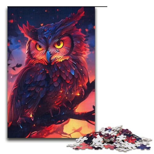 Puzzle für Erwachsene und Kinder, 1000 Teile, Mystery Owl, Puzzle für Erwachsene, Papppuzzle, dekomprimierendes intellektuelles Lernspielzeug, Größe 38 x 26 cm Puzzle für Erwachsene und Kinder, 1000 Teile, Mystery Owl, Puzzle für Erwachsene, Papppuzzle, dekomprimierendes intellektuelles Lernspielzeug, Größe 38 x 26 cm von KJYMNC