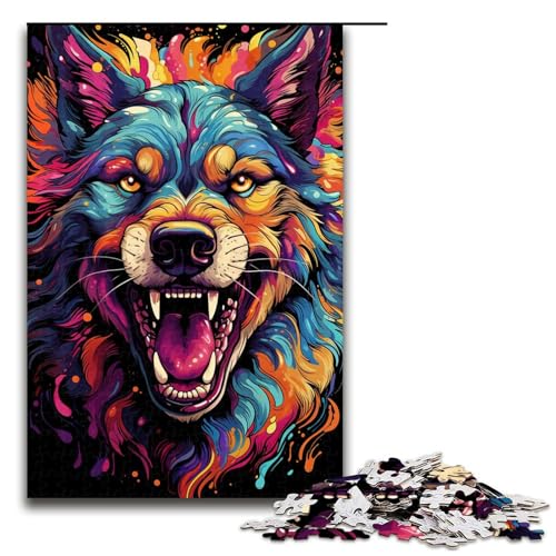Puzzle für Erwachsene und Kinder, 1000 Teile, farbenfrohes exotisches Hunde-Puzzle für Erwachsene, Holzpuzzle, dekomprimierendes intellektuelles Lernspielzeug, Größe 50 x 75 cm Puzzle für Erwachsene und Kinder, 1000 Teile, farbenfrohes exotisches Hunde-Puzzle für Erwachsene, Holzpuzzle, dekomprimierendes intellektuelles Lernspielzeug, Größe 50 x 75 cm von KJYMNC