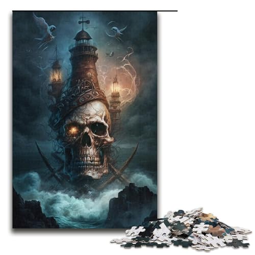 Puzzle mit 1000 Teilen, Skelett-Puzzle für Erwachsene, Kartonpuzzle, Lernspiel für Erwachsene, Größe 38 x 26 cm von KJYMNC