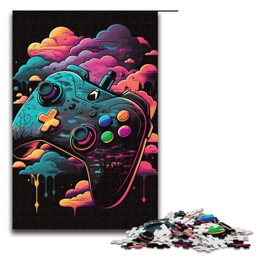 Puzzle mit 1000 Teilen für Erwachsene, Spielgrafik, anspruchsvolles Spiel mit passendem Poster und Quizblatt, Größe 50 x 75 cm von KJYMNC