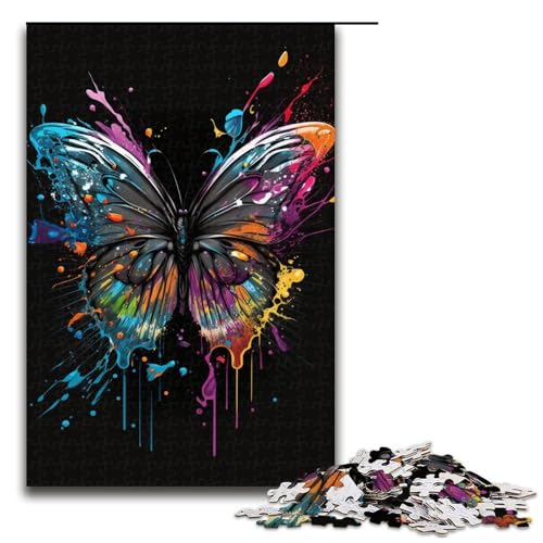 Schmetterlings-Malpuzzle, 1000 Teile, Puzzle für Erwachsene, lustiges Puzzle für Jugendliche ab 14 Jahren, Größe 50 x 75 cm Schmetterlings-Malpuzzle, 1000 Teile, Puzzle für Erwachsene, lustiges Puzzle für Jugendliche ab 14 Jahren, Größe 50 x 75 cm von KJYMNC