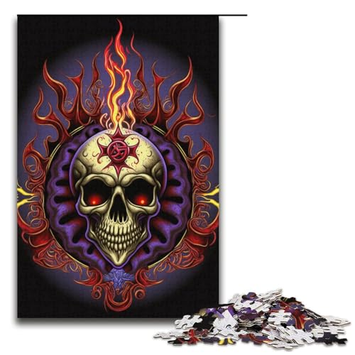 Skelett-Totenkopf-Puzzle, 1000 Teile, Puzzle für Erwachsene, Geburtstagsgeschenk, Geschenke für Teenager ab 14 Jahren, Größe 38 x 26 cm Skelett-Totenkopf-Puzzle, 1000 Teile, Puzzle für Erwachsene, Geburtstagsgeschenk, Geschenke für Teenager ab 14 Jahren, Größe 38 x 26 cm von KJYMNC