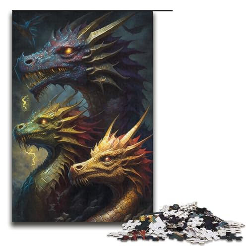Space Dragon Puzzle, 1000 Teile, Puzzle für Erwachsene, Geburtstagsgeschenk, Geschenke für Teenager ab 14 Jahren, Größe 38 x 26 cm Space Dragon Puzzle, 1000 Teile, Puzzle für Erwachsene, Geburtstagsgeschenk, Geschenke für Teenager ab 14 Jahren, Größe 38 x 26 cm von KJYMNC