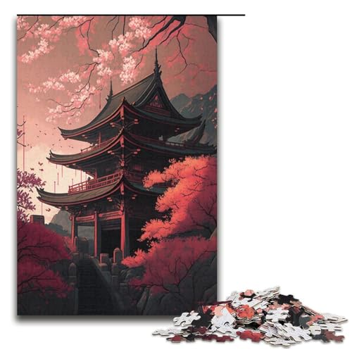 Tempel-Puzzle im japanischen Stil, 1000 Teile, Puzzle für Erwachsene, praktisches Spiel, Kunstwerk, Geschenk für Teenager ab 14 Jahren, Größe 38 x 26 cm Tempel-Puzzle im japanischen Stil, 1000 Teile, Puzzle für Erwachsene, praktisches Spiel, Kunstwerk, Geschenk für Teenager ab 14 Jahren, Größe 38 x 26 cm von KJYMNC
