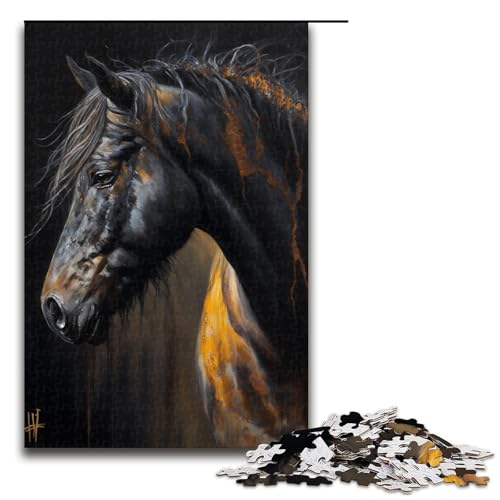 Tier-Pferde-Puzzle, 1000 Teile, Puzzle für Erwachsene, Geburtstagsgeschenk, Geschenke für Teenager ab 14 Jahren, Größe 50 x 75 cm Tier-Pferde-Puzzle, 1000 Teile, Puzzle für Erwachsene, Geburtstagsgeschenk, Geschenke für Teenager ab 14 Jahren, Größe 50 x 75 cm von KJYMNC