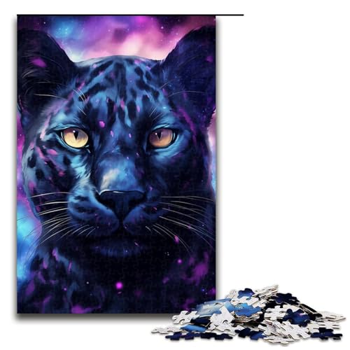 für Erwachsene 1000 Teile Puzzle Geschenke Buntes schwarzes Leoparden-Puzzle für Holzpuzzle Familienaktivität Größe 50x75cm für Erwachsene 1000 Teile Puzzle Geschenke Buntes schwarzes Leoparden-Puzzle für Holzpuzzle Familienaktivität Größe 50x75cm von KJYMNC