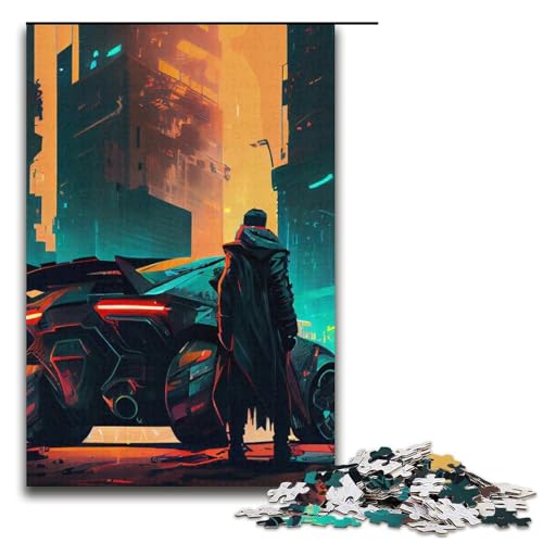 für Erwachsene 1000-Teile-Puzzle-Geschenke Futuristisches Fahrzeug-Puzzle für Papppuzzle Familienaktivität Größe 38 x 26 cm von KJYMNC