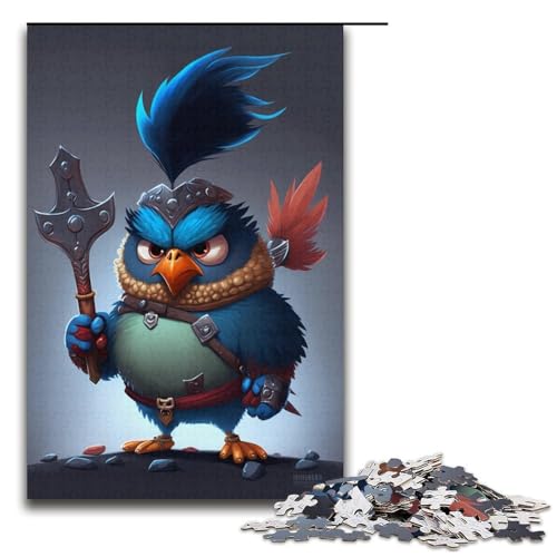 für Erwachsene 1000-teiliges Puzzle-Geschenk Chicken Fighter Puzzle für Papppuzzle Familienaktivität Größe 38 x 26 cm von KJYMNC