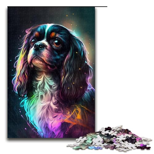 für Erwachsene 1000-teiliges Puzzle King Charles Spaniel Hund Puzzle für Erwachsene Holzpuzzle Tolles Geschenk Größe 50x75 cm für Erwachsene 1000-teiliges Puzzle King Charles Spaniel Hund Puzzle für Erwachsene Holzpuzzle Tolles Geschenk Größe 50x75 cm von KJYMNC
