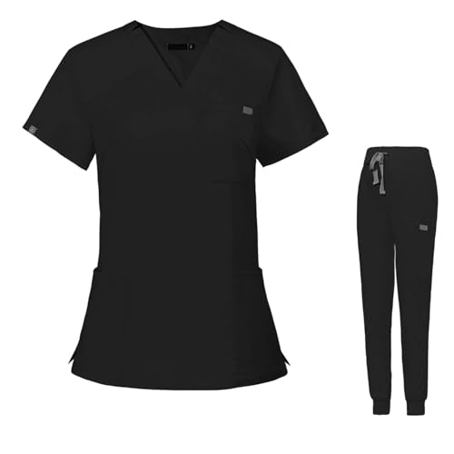 KJameas ArztKostüm Damen Schrubb Set Pflege Kleidung Oberteil und Hose Kasack Krankenschwester Krankenhaus Berufskleidung Medizinische Uniform Schlupfkasack Altenpflege Krankenpflege KJameas ArztKostüm Damen Schrubb Set Pflege Kleidung Oberteil und Hose Kasack Krankenschwester Krankenhaus Berufskleidung Medizinische Uniform Schlupfkasack Altenpflege Krankenpflege von KJameas