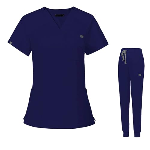 KJameas Chirurg Kostüm Damen Schrubb Set Pflege Kleidung Oberteil und Hose Kasack Krankenschwester Krankenhaus Berufskleidung Medizinische Uniform Schlupfkasack Altenpflege Krankenpflege KJameas Chirurg Kostüm Damen Schrubb Set Pflege Kleidung Oberteil und Hose Kasack Krankenschwester Krankenhaus Berufskleidung Medizinische Uniform Schlupfkasack Altenpflege Krankenpflege von KJameas