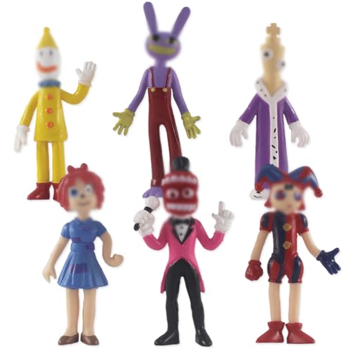 KJoet 6pcs Cartoon Figurine Set, Circus Cupcake Topper, Kindergeburtstag Torte Deko Party Kuchendeko Geburtstagsdeko von KJoet