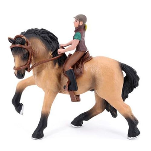 KJoet Realistische Pferdefiguren, Pferde Tierfiguren mit Reiter und Sattel, Pädagogisches Spielzeug KJoet Realistische Pferdefiguren, Pferde Tierfiguren mit Reiter und Sattel, Pädagogisches Spielzeug von KJoet