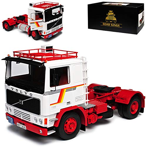 KK-Scale Road Kings Volvo F12 1977 LKW Weiss Rot limitiert 1 von 1000 Stück 1/18 Modell Auto von KK-Scale Road Kings