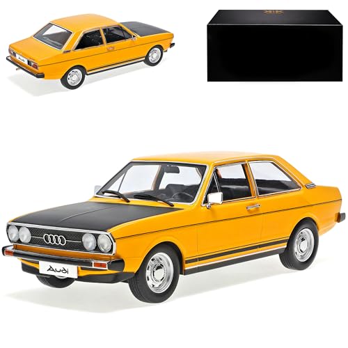 KK-Scale A*U*D*I 80 B1 GTE Coupe Orange-Gelb mit Schwarz Coupe 1972-1978 limitiert 1500 Stück 1/18 Modell Auto von KK-Scale