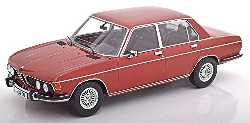 KK-Scale B-M-W E3 3.0S Limousine Oberklasse Rot Braun Metallic 1968-1977 1/18 Modell Auto mit individiuellem Wunschkennzeichen von KK-Scale