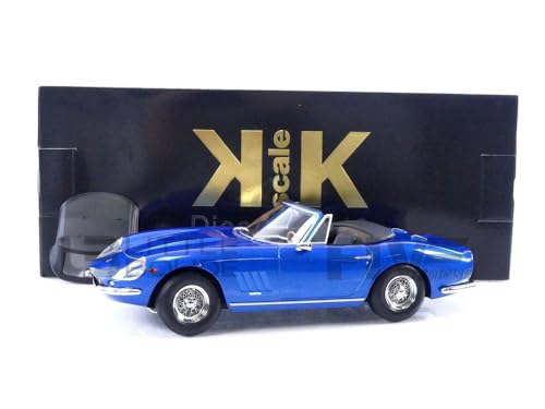 KK Scale KKDC180238 - Ferrar. 275 GTB4 Nart Spyder Blue Metallic 1967 with Removable Soft-Top - maßstab 1/18 - Modellauto von KK Scale