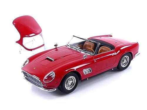 KK-Scale KKDC181041 - Ferrar. 250 Gt California Spyder Red 1960 Us Version with Removable Hardtop - maßstab 1/18 - Sammlerstück Miniatur von KK Scale