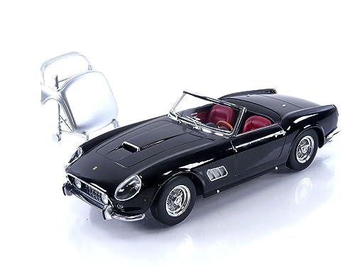 KK Scale KKDC181043 - Ferrar. 250 Gt California Spyder Black & Silver 1960 With Removable Hardtop - maßstab 1/18 - Sammlerstück Miniatur von KK Scale