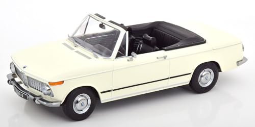 KK Scale KKDC181102 - B-M-W 1600-2 Cabrio White 1968 with Removable Soft-Top - maßstab 1/18 - Modellauto von KK Scale