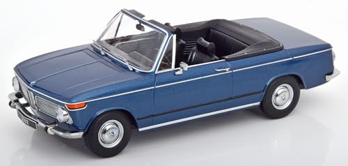 KK Scale KKDC181104 - B-M-W 2002 Cabrio Dark Blue Metallic 1968 with Removable Soft-Top - maßstab 1/18 - Modellauto von KK Scale