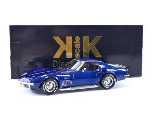 KK Scale KKDC181222 - Chevrole. Corvett. C3 Blue Metallic 1972 - maßstab 1/18 - Modellauto von KK Scale