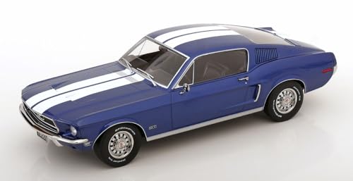 KK Scale KKDC181394 Mustang GT Fastback Blue Metallic & White 1968 - maßstab 1/18 - Modellauto KK Scale KKDC181394 Mustang GT Fastback Blue Metallic & White 1968 - maßstab 1/18 - Modellauto von KK Scale