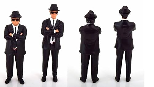 KK Scale MODELLINO IN Scala COMPATIBILE Con Figurine Set with 2 Figurines Jake and Elwood 1:18 KKFIG009 von KK Scale