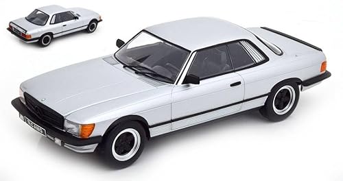 KK Scale Modell auf der Skala, kompatibel mit Mercedes 500 SLC 1985 SILVER/MATT BLACK 1:18 KKDC180891 von KK Scale