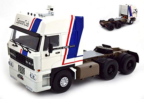 KK-Scale Scale Modell KOMPATIBEL MIT Road King DAF 3300 SPACECAB 1982 White/Blue 1:18 RK180091 von KK-Scale