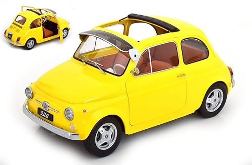 Modell im Maßstab, kompatibel mit Fiat 500 F CUSTOM 1968 Yellow 1:12 KK Skala KKDC120064 von KK Scale