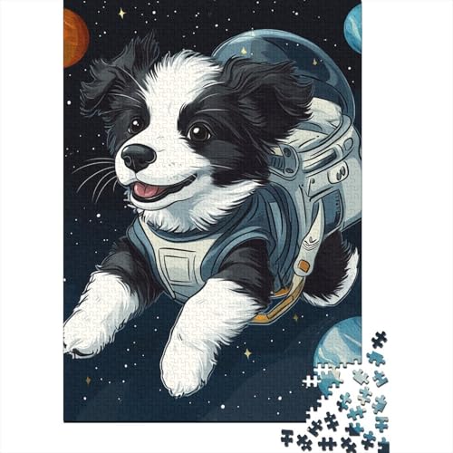 Border Collie Puzzle 1000-teilige Schwer Puzzle Spielzeug Lernspiel Impossible Herausforderung Spielzeug Für Erwachsene Und Kinder in Bewährter 1000pcs (75x50cm) von KKLOSDXERT