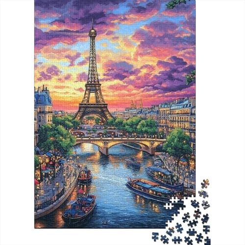Eiffelturm Puzzles 1000 Teile Schwer Puzzle Spielzeug Pädagogisches Spiel Impossible Herausforderung Spielzeug Für Erwachsene Und Kinder Ab 12 Jahren 1000pcs (75x50cm) von KKLOSDXERT