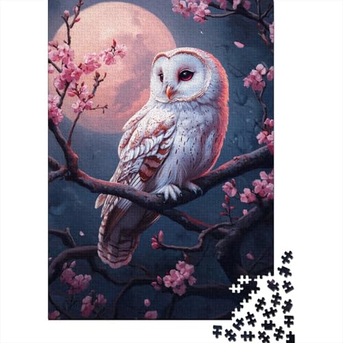 Eule Puzzles 1000 Teile Schwer Puzzle Spielzeug Lernspiel Impossible Herausforderung Spielzeug Für Erwachsene Kinder 1000pcs (75x50cm) von KKLOSDXERT