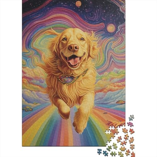 Labrador Retriever Puzzles 1000 Teile Schwer Puzzle Spielzeug Lernspiel Impossible Herausforderung Spielzeug Für Erwachsene Und Kinder Ab 14 Jahren 1000pcs (75x50cm) von KKLOSDXERT