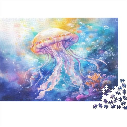 Quallen Puzzle 1000 Teile Für Erwachsene Und Kinder Ab 14 Jahrenfür Stressabbauer Puzzlespiel Erwachsenen Puzzlespiel Puzzel 1000pcs (75x50cm) von KKLOSDXERT